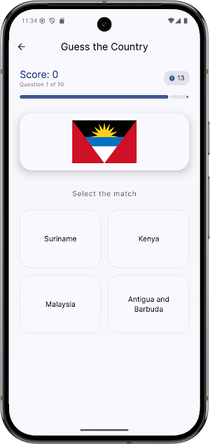 World Flags Quiz Game Screenshot 2