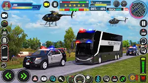 US Police Bus Driving Games 3D Screenshot 1