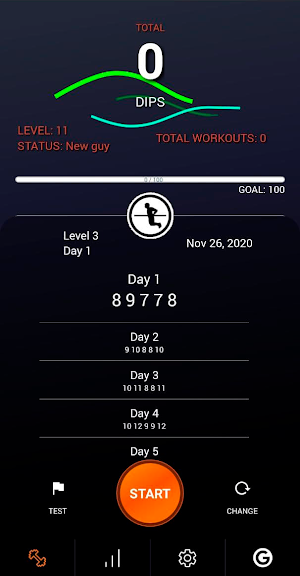 100 Dips Workout Program BeStronger Screenshot 0