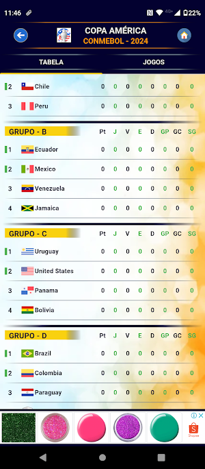 Copa América de Futebol Screenshot 2