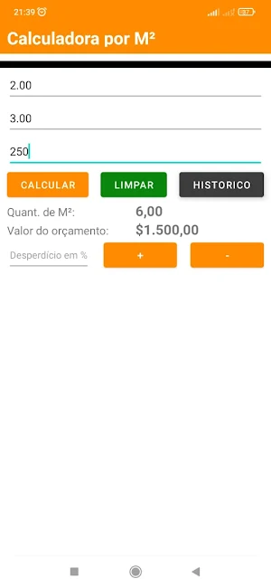 calcular metro2 Screenshot 1