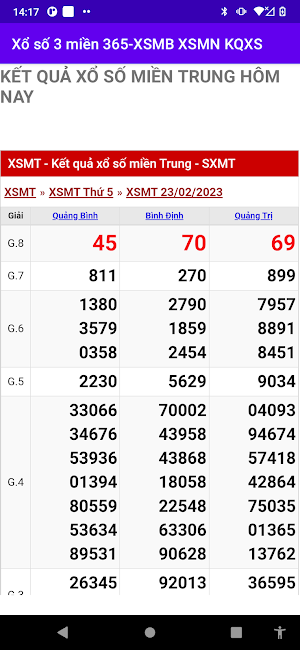 Xổ số 3 miền 365-XSMB-MT-MN Screenshot 2