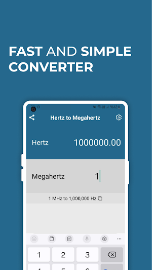 Hertz to Megahertz Converter Screenshot 0