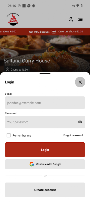 Sultana Curry House Screenshot 1