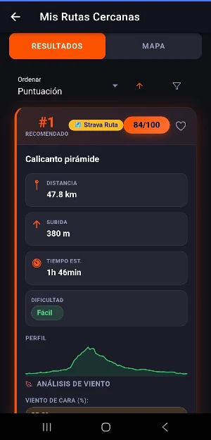 Ciclismo y Análisis de Viento Screenshot 1