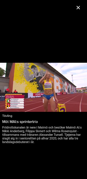 Friidrottskanalen Screenshot 2