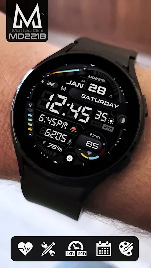MD221B Digital watch face Screenshot 1