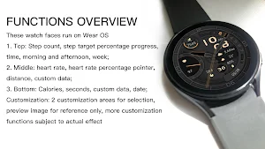 Orange Ink Black For Wear OS Screenshot 2