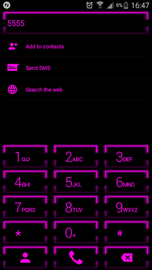 Theme for ExDialer Neon Purple Screenshot 2