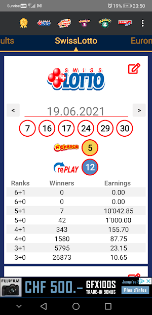 Swiss Lotto 4 Screenshot 1
