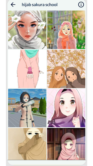 hijab sakura school wallpaper Screenshot 3