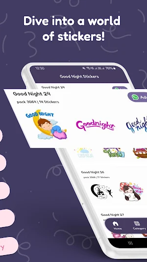 Good Night Stickers Screenshot 1