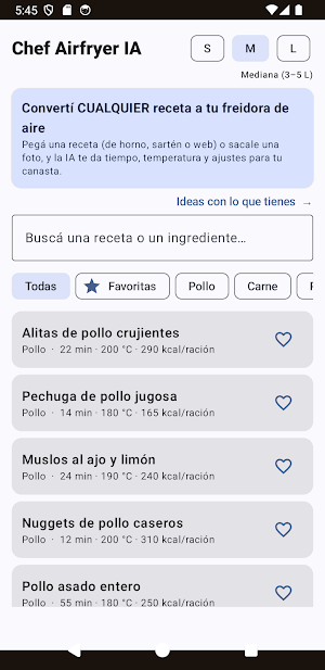 Chef Airfryer IA: Recetas Screenshot 0