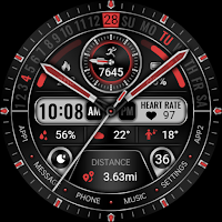 Ink Red Metal ZKin Watch Face