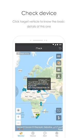 iTrack - GPS Tracking System Screenshot 2