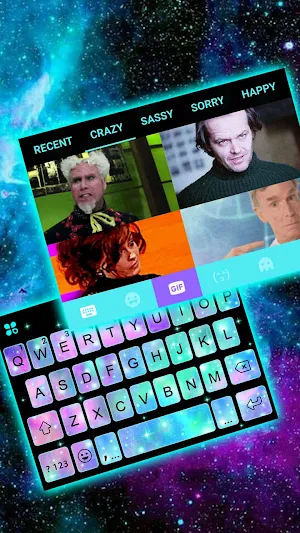 Galaxy Color 3d Keyboard Theme Screenshot 3