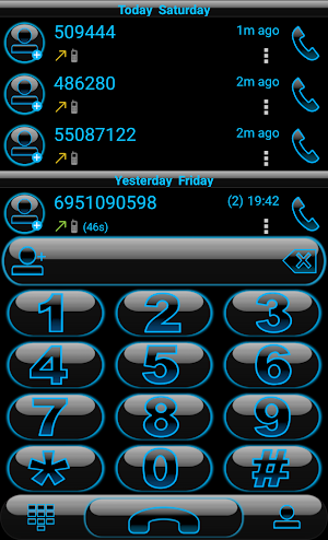 Theme Glow Holo Rocketdial Screenshot 0