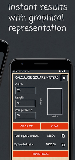 Square Meters Calculator Screenshot 1