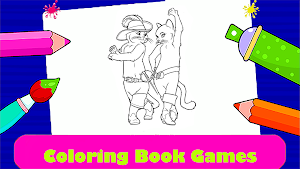 Puss in Boots : Coloring Screenshot 0