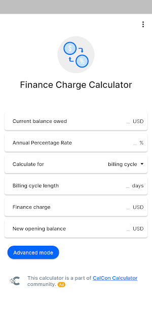Finance Charge Calculator Screenshot 0