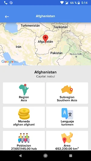 InfoPaises Screenshot 2