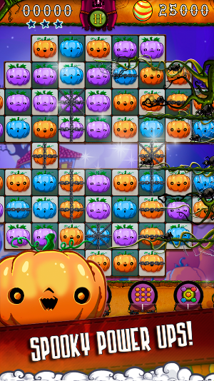 Halloween Swipe - Carved Pumpkin Match 3 Puzzle Screenshot 2