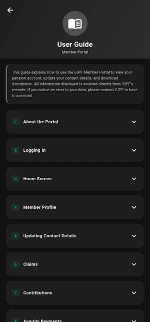 GIPF Member Portal Screenshot 2