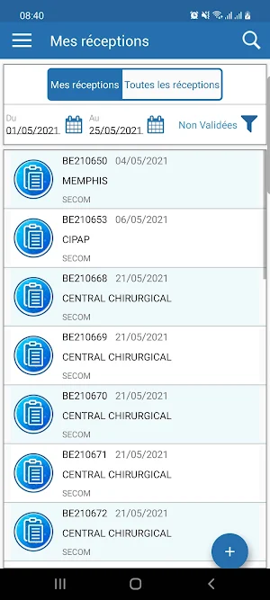 Clinisys Receiving Réception Screenshot 1