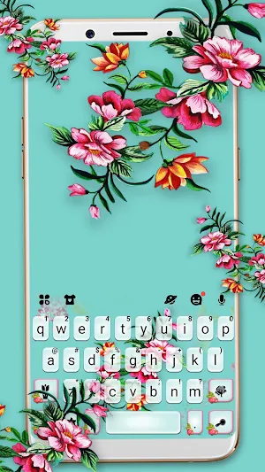 Summer Time Flowers Keyboard Theme Screenshot 0