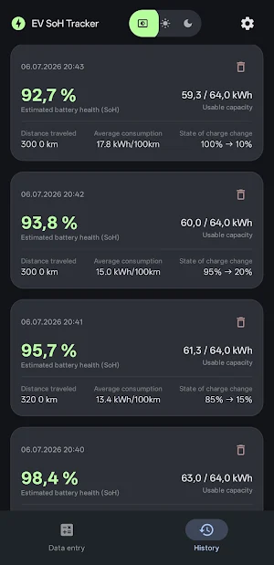 EV SoH Tracker Screenshot 3
