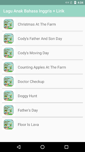Lagu Anak Bahasa Inggris Lirik Screenshot 1