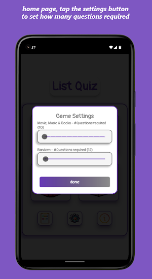 List Quiz Screenshot 1