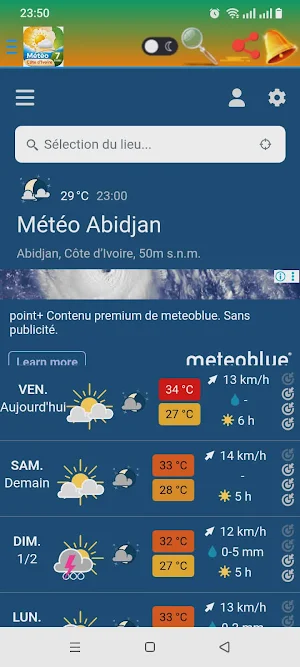 Météo Côte d’Ivoire – 7 Jours Screenshot 1