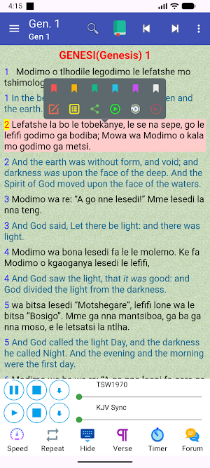 Setswana English Audio Bible Screenshot 0