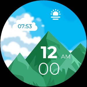Mountain Watch Face F02-12H Screenshot 3