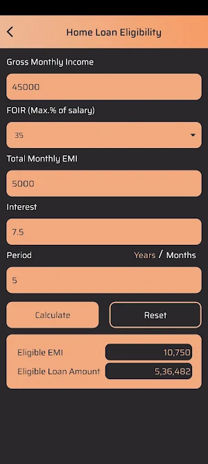 LoanCalc - EMI Loan Calculator Screenshot 2