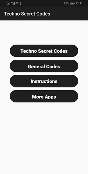 Secret Codes for Techno Mobiles Screenshot 0