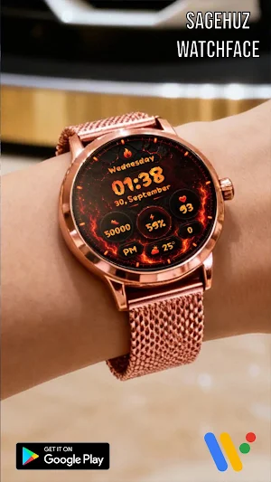 A147 Fire Watchface Screenshot 2