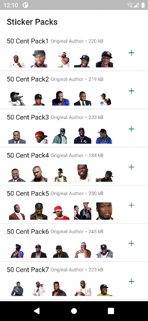 50 Cent Stickers Pro Screenshot 1