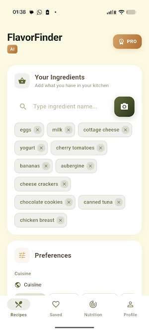 FlavorFinder AI - Cook Smart Screenshot 0
