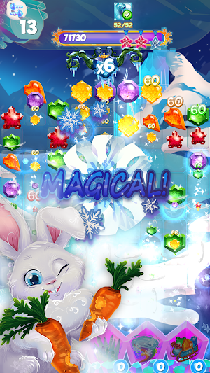 Bunny's Frozen Jewels: Match 3 Screenshot 3