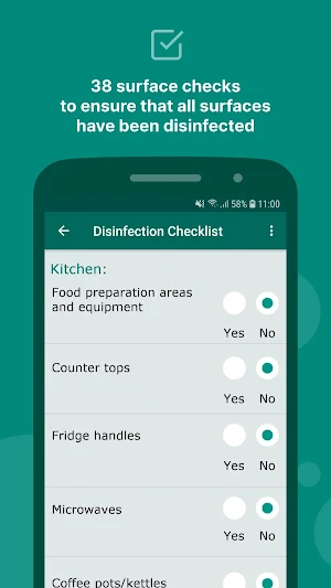 Disinfection Checklist Screenshot 0