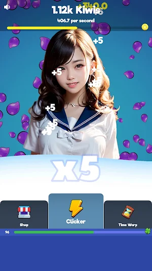 Sexy touch girls: idle clicker Screenshot 2