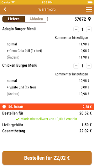 Pizza Adagio Screenshot 1