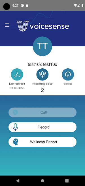 Voicesense Wellness Screenshot 2
