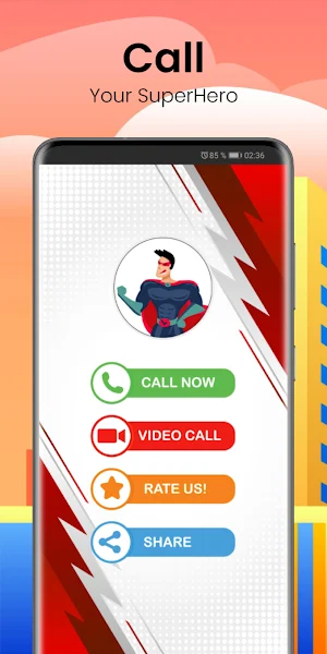 Superhero Man Video Call Screenshot 0