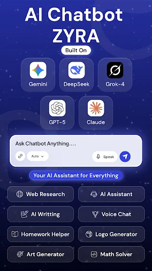 AI Chatbot & Chat AI App: Zyra Screenshot 0