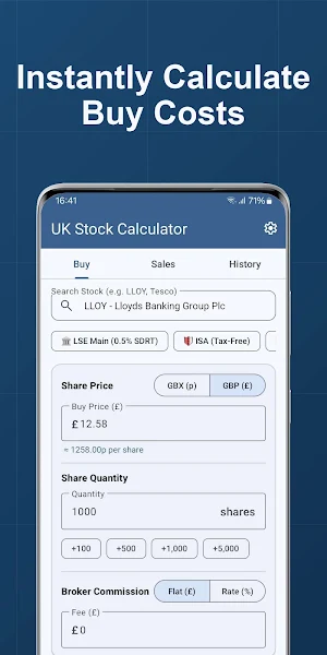 UK Stock Calculator (LSE/AIM) Screenshot 0
