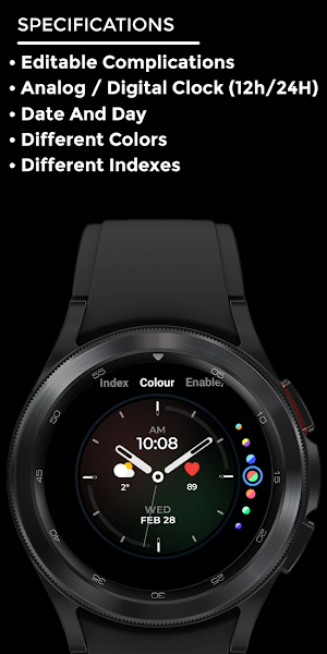 Night 48 - watch face Screenshot 3