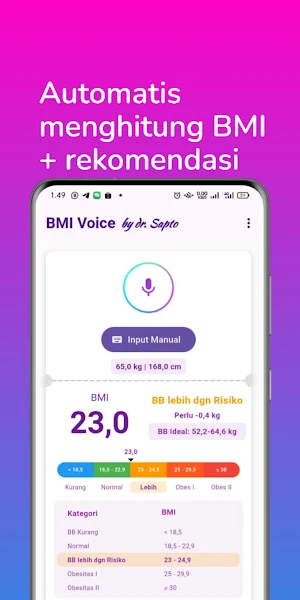 BMI Voice Screenshot 2